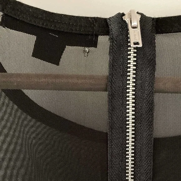 Forever 21 Black Mini Dress w/ Illusion Neckline - Picture 5 of 5